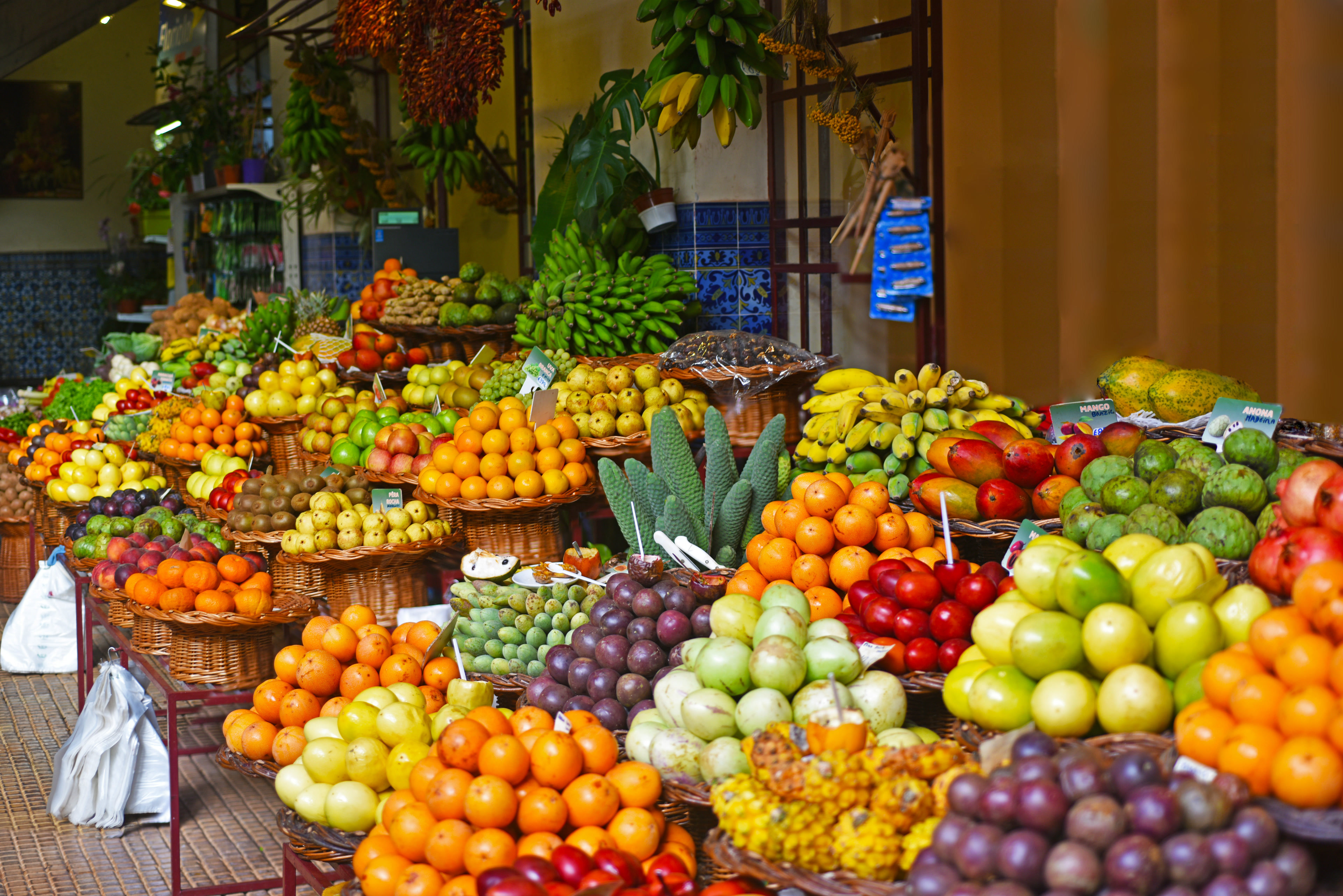 Photo of a produce market